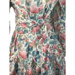 Rebecca Taylor La Vie  Long Sleeve Paint Garden Dress in Blue L $295 Photo 7