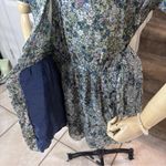 Zadig & Voltaire Wrap Dress Green Betty Mousseline Floral Puff Sz Small / Medium Photo 7