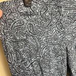 J Jill Womens Cropped Chino Pants Blue Paisley Print Cotton Blend Size 14 Photo 1