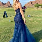 Prom dress Cinderella couture Blue Size 6 Photo 0