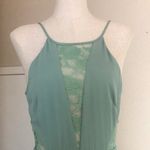 Sage green Rose Panel Lace Maxi Summer Dress Photo 5