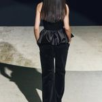 ZARA top Black Strapless Peplum Corset ruffle voluminous party cocktail Photo 7