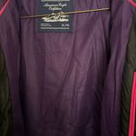 American Eagle  Outfitters Black and deep purple lining with hood jacket Photo 6