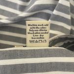 GH & Bass Co Women Tunic Top XL Gray White Striped Cotton Preppy Coastal Light Photo 7