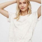Free People NWT  We The Free Camo Tee Loose Knit Ivory Combo XS Photo 0