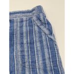 Talbots  Size 12 Linen Blend Shorts Drawstring Waist Blue Casual Coastal Preppy Photo 3