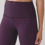 Lululemon Wunder Under Crop 6 Teeny Tooth Deep Fuchsia Black Womens Size 6 Photo 1