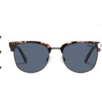 Quay Australia EVASIVE Polarized Sunglasses Tortoise Shell Metal Half Rim Photo 6