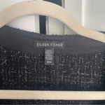 Eileen Fisher  Virgin Wool textured tweed Pockets Open Cardigan jacket black Photo 1