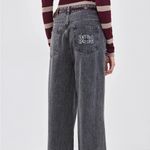 De rococo no 12 high rise super wide full length black jeans Size 27 Photo 8