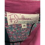 Jane Schaffhausen Belle France 14 Garden Floral Dress S/S Cottagecore Fem Vtg Blue Photo 2