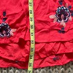 Free People Oxford Embroidered Mini Dress Red Combo Small Photo 9