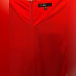 C. Luce Midi Dress, Crochet Lace, 3/4 Bell Sleeve, V-neck, Belt, Poppy, Sz L Photo 5