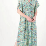 Tolani Collection Paisley Maxi Kaftan Dress - Cream Multicolor, Size Medium NWT Photo 0