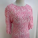 Olivia Bonas Two Tone Ditsy Floral Pink Midi Dress Size 14 Photo 1