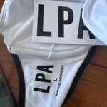 LPA  Black White Sporty Underwire Bikini Top LARGE Bralette Designer Revolve NEW Photo 7