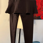 Hugo Athleisure Blue Stretch Knit Skirted Leggings | Women's M Medium Photo 0