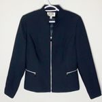 Bill Blass black quilted structured blazer size 6 Photo 3