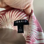 Torrid  Shaded Palms Mini Rayon Slub Button Front Collared Dress Rose Size XL Photo 5