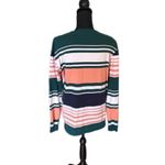 PacSun  Striped Green & Peach Long-Sleeve Shirt – Size M Photo 2