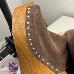 Charles David Tahnee Wedge Sandal in Chocolate Suede Photo 8