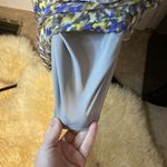 Gabby Skye  Gray Blue Yellow Watercolor LS MIDI Dress Size 8 Lined Cami‎ Photo 6