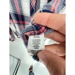 BeachLunchLounge  Women's Berry Pink & Blue Plaid Button-Up‎ Shirt Large Photo 6