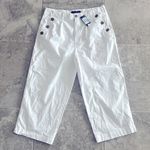 Tommy Hilfiger Wide-Leg Sailor Chino Pants in White, Size 16 New w/Tag $89.50 Photo 2