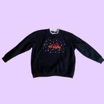 Cute vintage 90s Christmas cardinal birds crewneck sweatshirt 🔥 Black Size XXL Photo 1
