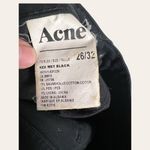 Acne Studios Kex Wet Black Raw Hem Low Rise Slim Jeans Size 26 Photo 3