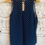 Old Navy Navy Polka Dot Sleeveless Top Photo 2