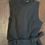 EXPRESS  Belted Black Minimalist Jumpsuit Size XS Photo 0