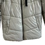 Members Only  Silver Hi-Shine Looney Tunes Print Lining Quilted Puffer Jacket Photo 4