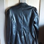 INC I.N.C Black Pleather Jacket With Puffed Sleeves Photo 3