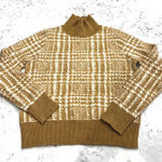 VERO MODA  Womens Plaid Turtleneck Sweater Knit Pullover‎ Beige Small Photo 0
