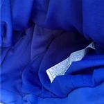 ZARA NWT  Ruched Stretch Poplin Cobalt Blue Dress Size Medium Photo 10