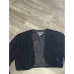 Jessica McClintock JESSICA MCCLINTOCK BLACK VELVET FORMAL SHAWL Size S Petite Photo 1