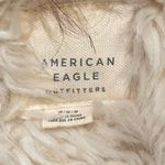 American Eagle Outfitters Light Wash Denim Jacket with Faux Fur Photo 4