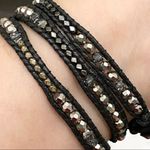 Katie Soleil Black Beads Triple Wrapped Beaded Cord Bracelet Photo 9