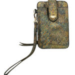 Lodis Gold Iridescent Shimmer Leather ID Holder Wristlet Photo 0