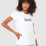 Levi's NWT  White Fitted Graphic Boho 100% Cotton Short Sleeve Tee Size Small Photo 0