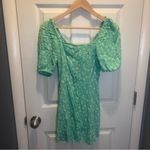 & Other Stories & other stories green floral puff sleeves mini dress Photo 9