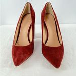 Pour La Victoire  Suede‎ Point Toe Chunky Heels in Burgundy Size 7.5 Photo 4