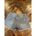 Blue Jean Cut Off Shorts Women 30 Distressed Fringe Summer Beach Resort Vacation Photo 2
