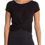 Free People  Movement Run in the Sun Short Sleeve T Shirt Black Women’s Medium Photo 0