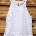 Lilly Pulitzer  Floral Crochet Crop Top Photo 0