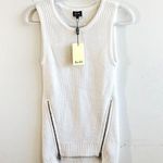 Bardot REVOLVE Sweater Miley Zip Top in Ivory Sleeveless Sz S NWT Photo 2