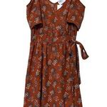 Sienna Sky  sz small cold shoulder summer dress lined elastic waist ties on side Photo 0