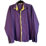 COOFANDY Women's Top Purple Yellow Contrasting Trim XXXL Artsy Cotton Size undefined Photo 0