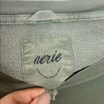 Aerie American Eagle Olive Green Crewneck Lightweight Sweatshirt Photo 3